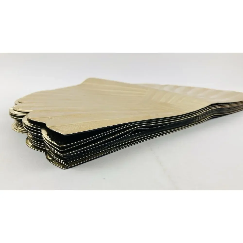13 Vintage 80’s Art Deco Gold Dinner Placemats Retro Fan Shell Regency Party NYE